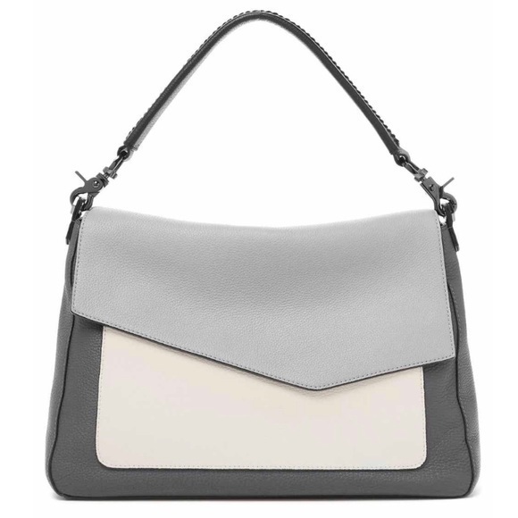 NEW Botkier Gray Combo Slouch Calfskin Leather Hobo - Picture 2 of 2
